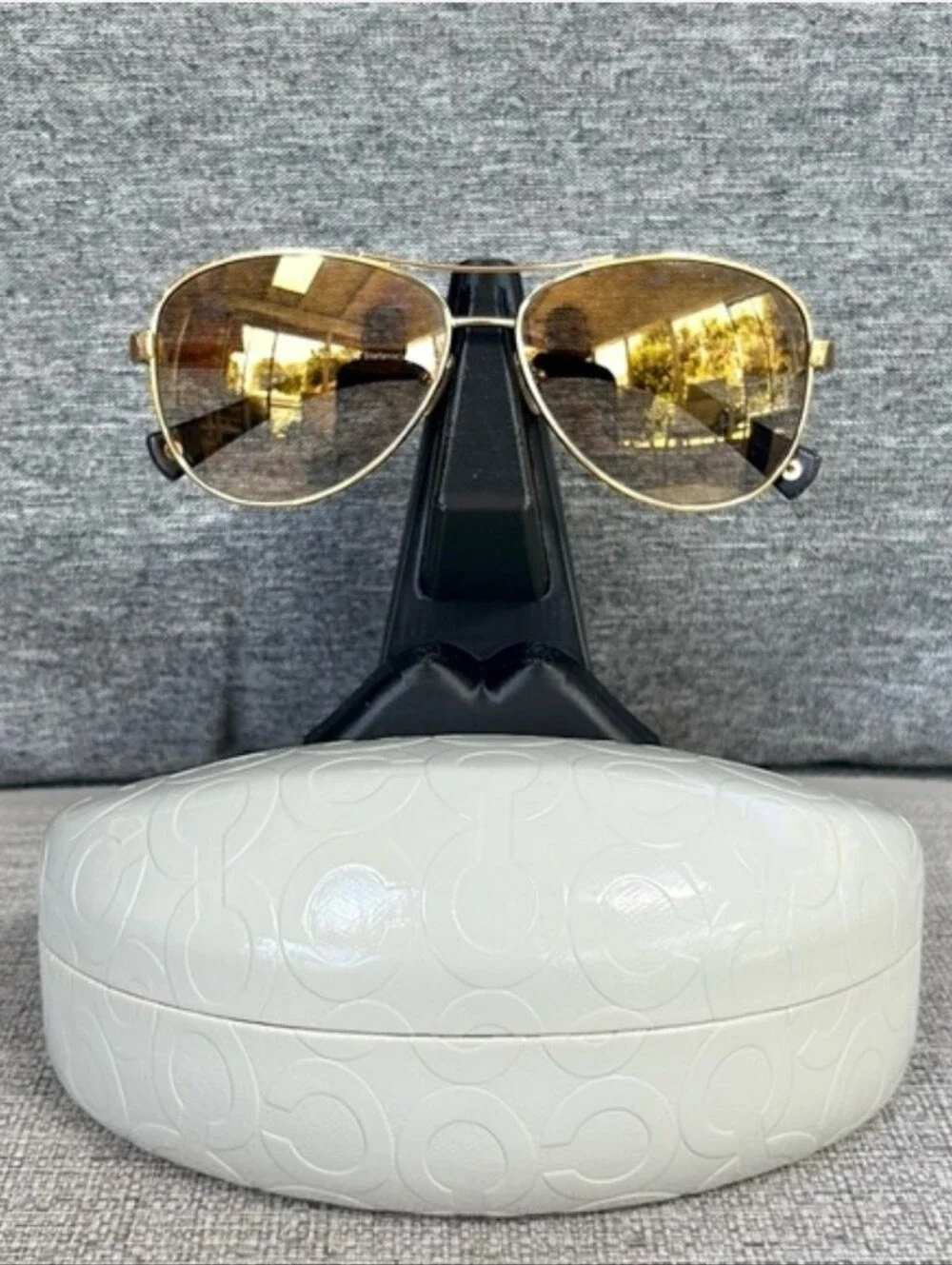 COACH - Stephanie Aviator Sunglasses & Case